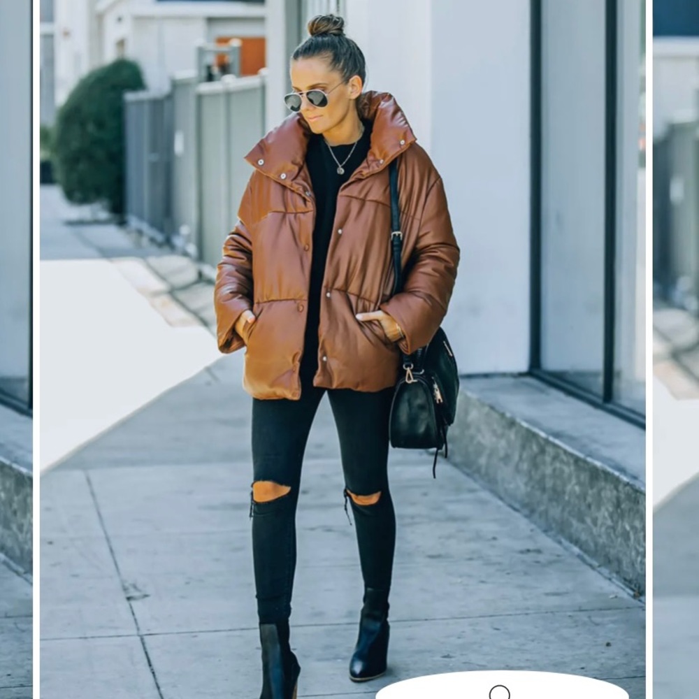 Brown puffer coat NWT